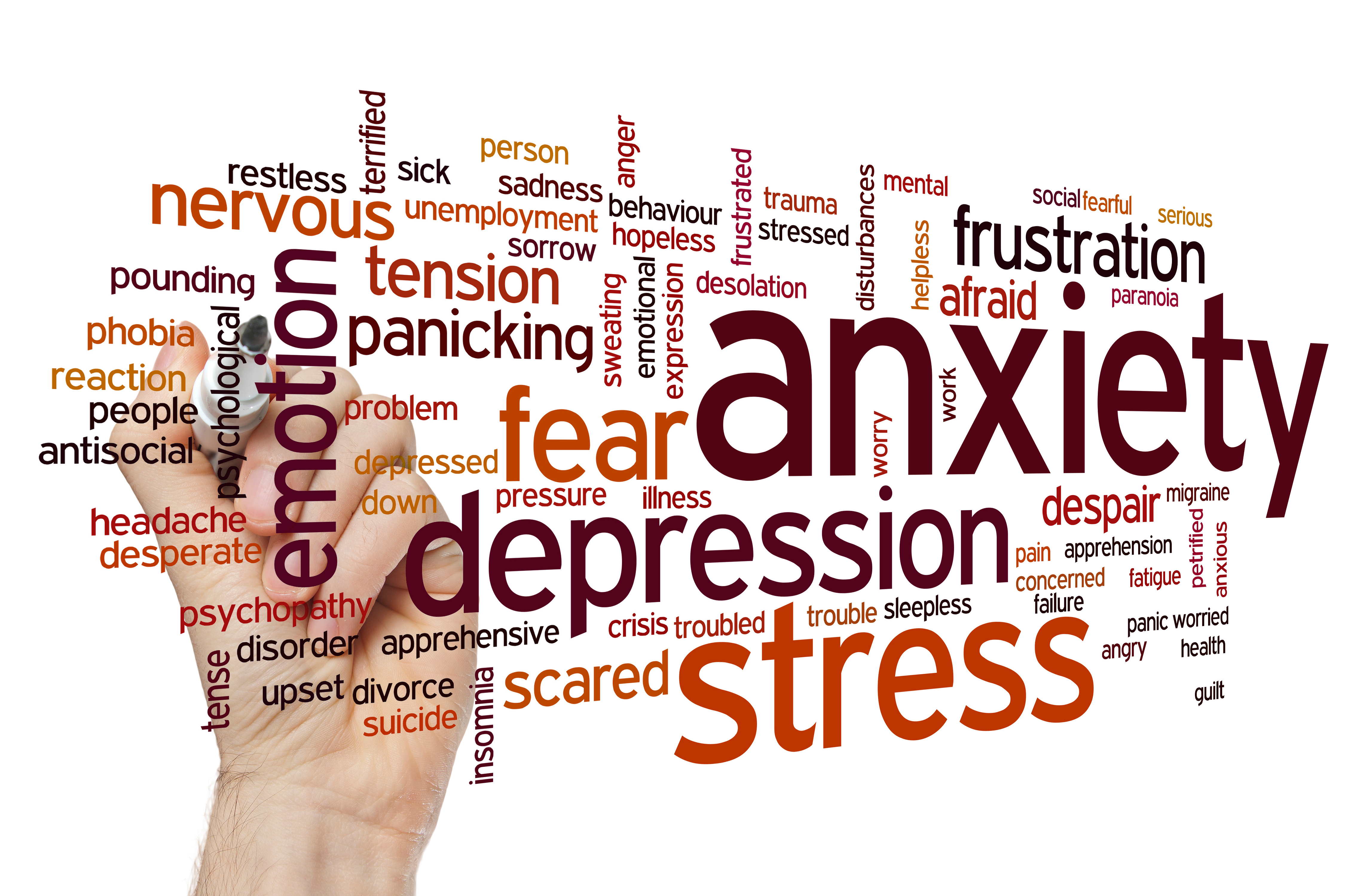 Anxiety concept word cloud background
